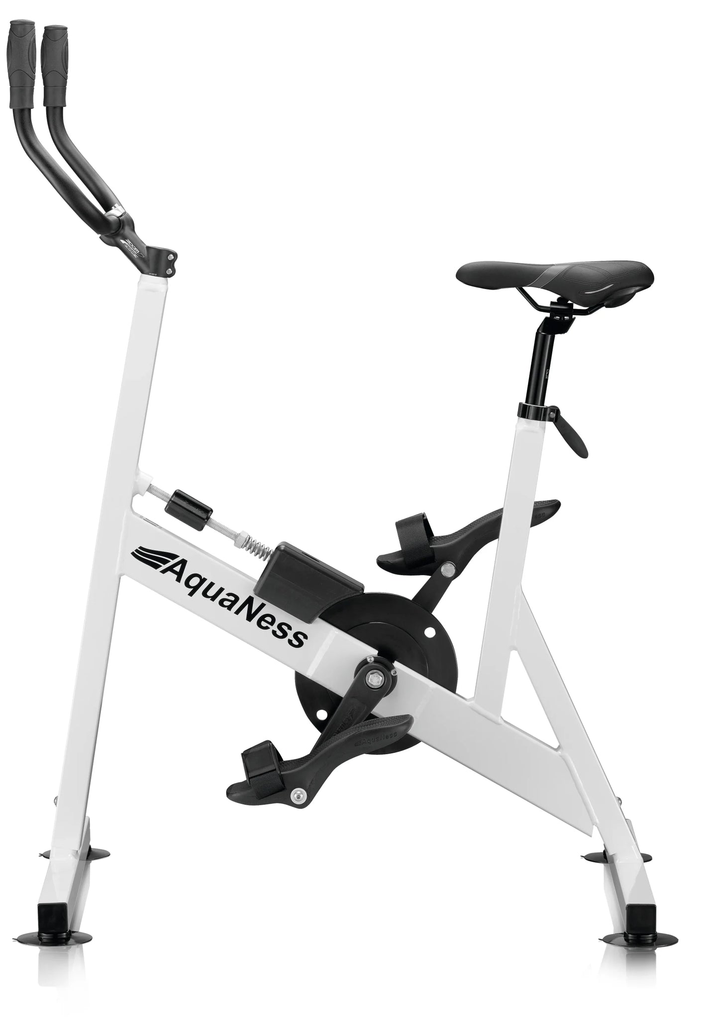 Aquatec Aquabike designed for aquatic cycling, low-impact cardio workouts, and water-based fitness training. Built for use in pool environments, this aquatic exercise bike supports cardiovascular conditioning, muscle strengthening, rehabilitation, and overall wellness through smooth underwater movement.