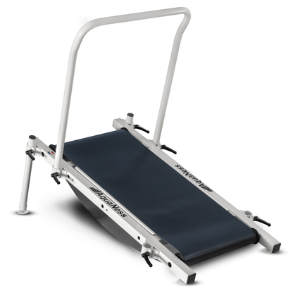 Aquatec Aquatic Treadmill featuring a pool-ready design with a durable walking surface and support handrail for stability during use. Designed for underwater walking, jogging, and rehabilitation exercises, this aquatic treadmill promotes low-impact cardiovascular conditioning, mobility improvement, balance training, and recovery-focused fitness programs.