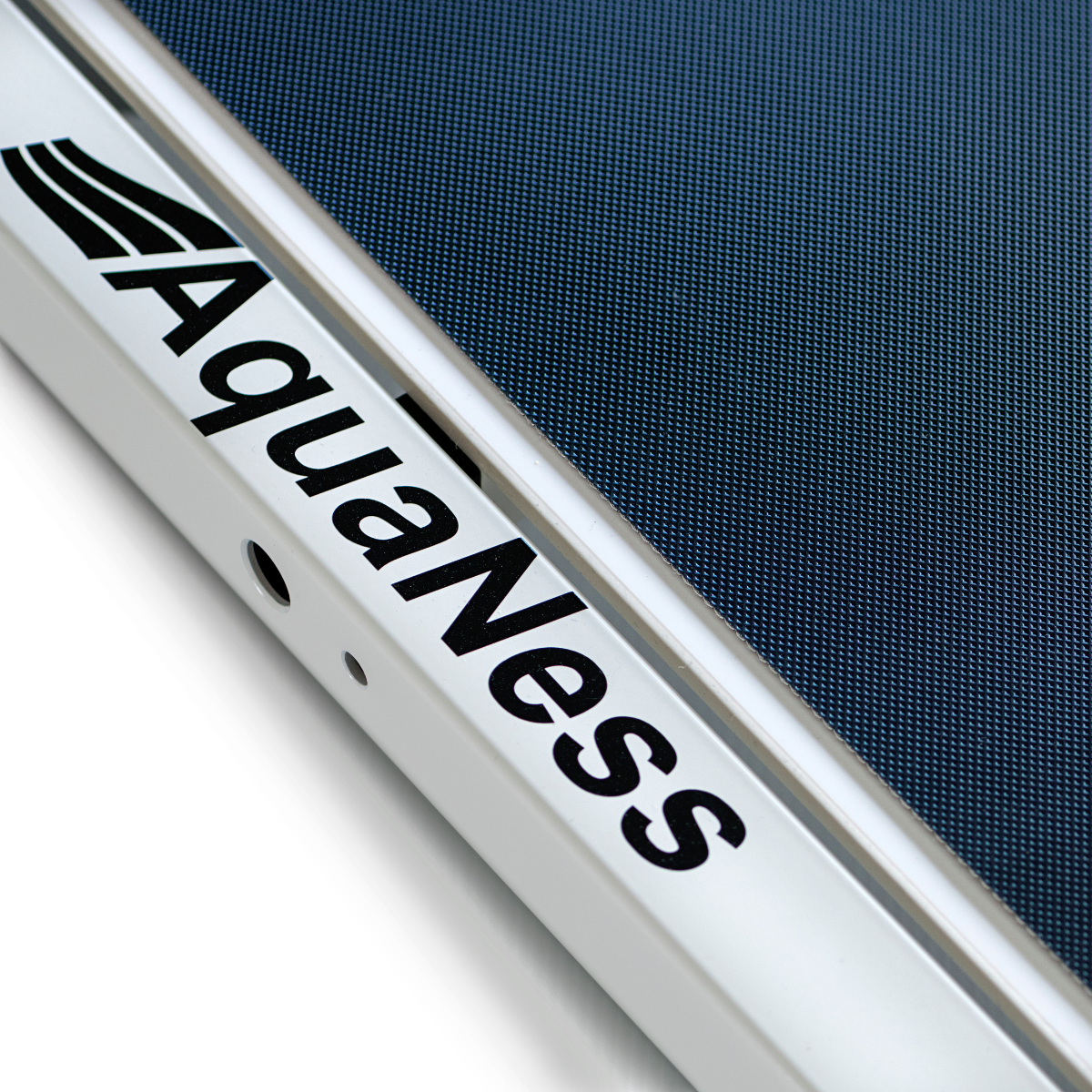 Aquatec Aquatic Treadmill featuring a pool-ready design with a durable walking surface and support handrail for stability during use. Designed for underwater walking, jogging, and rehabilitation exercises, this aquatic treadmill promotes low-impact cardiovascular conditioning, mobility improvement, balance training, and recovery-focused fitness programs.