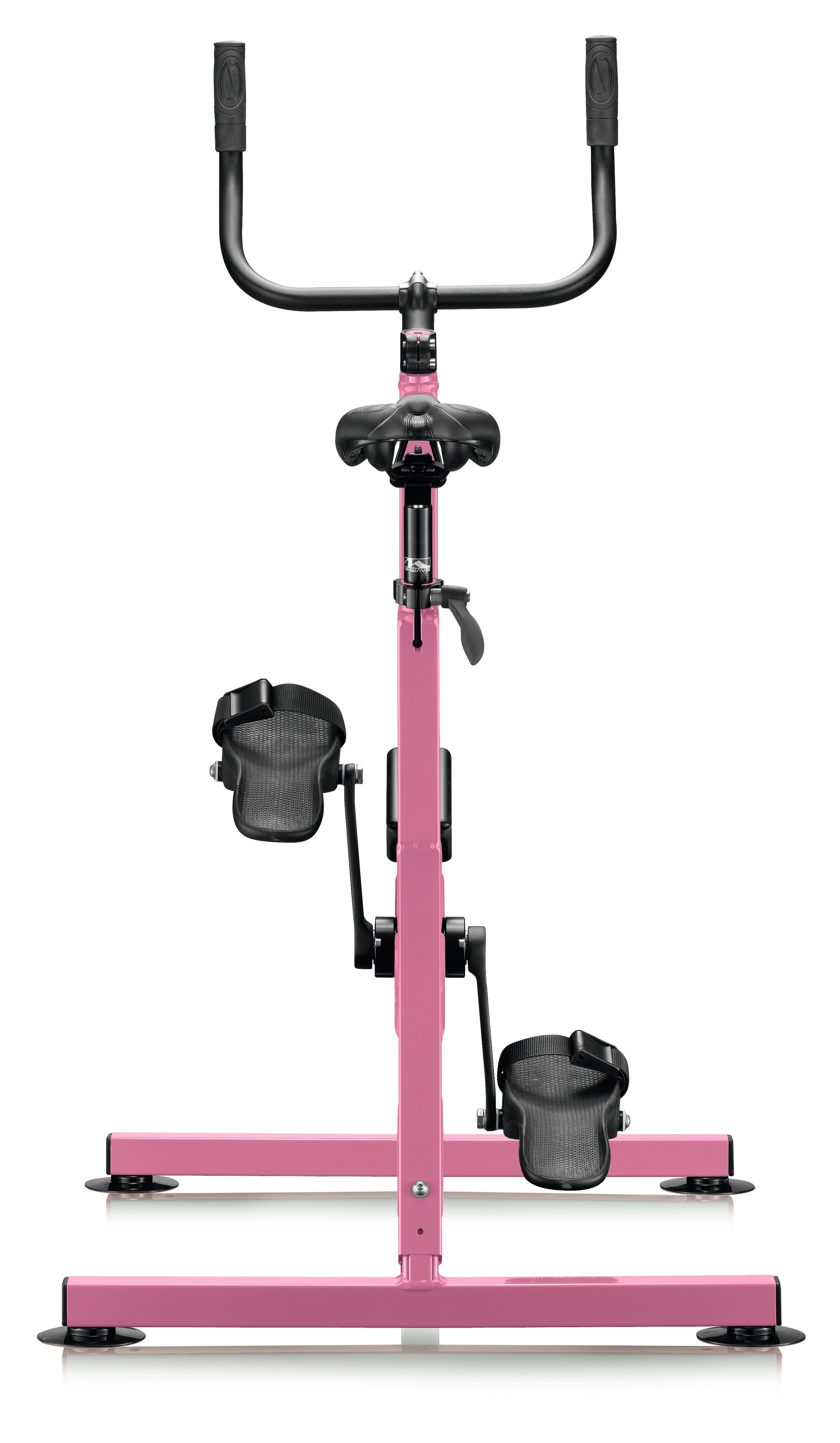 AquaNess V2 The Active aquatic exercise bike featuring a corrosion-resistant frame, adjustable saddle, ergonomic handlebars, and secure foot pedals with straps. The water cycling bike is shown in a studio setting and is designed for aquatic fitness, pool workouts, rehabilitation, and low-impact cardiovascular training.