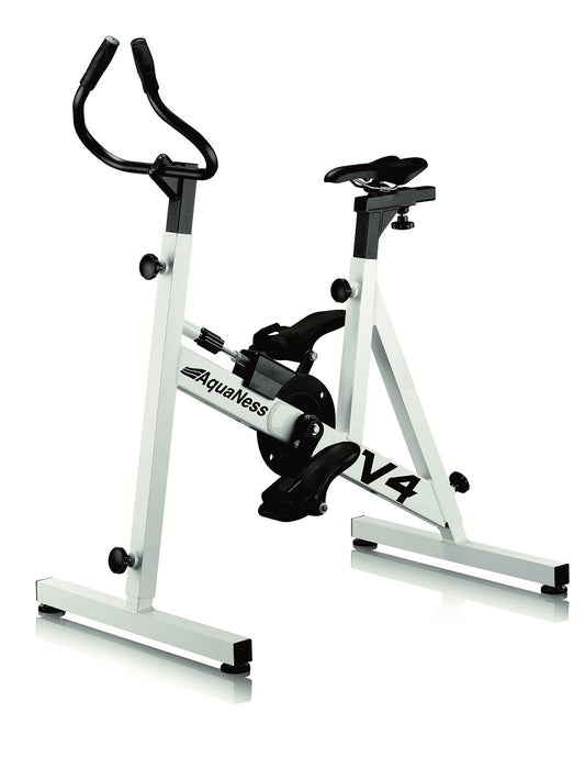 Aquatec Aquabike designed for aquatic cycling, low-impact cardio workouts, and water-based fitness training. Built for use in pool environments, this aquatic exercise bike supports cardiovascular conditioning, muscle strengthening, rehabilitation, and overall wellness through smooth underwater movement.