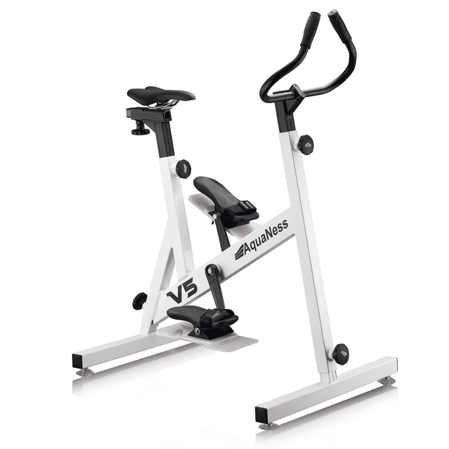 Aquatec Aquabike designed for aquatic cycling, low-impact cardio workouts, and water-based fitness training. Built for use in pool environments, this aquatic exercise bike supports cardiovascular conditioning, muscle strengthening, rehabilitation, and overall wellness through smooth underwater movement.
