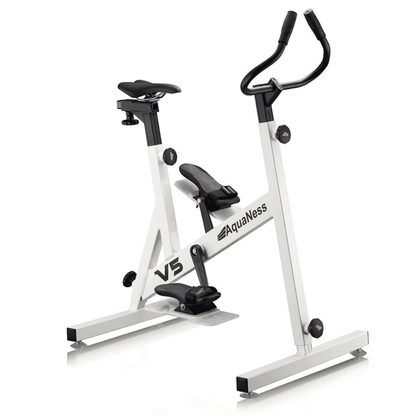 Aquatec Aquabike designed for aquatic cycling, low-impact cardio workouts, and water-based fitness training. Built for use in pool environments, this aquatic exercise bike supports cardiovascular conditioning, muscle strengthening, rehabilitation, and overall wellness through smooth underwater movement.